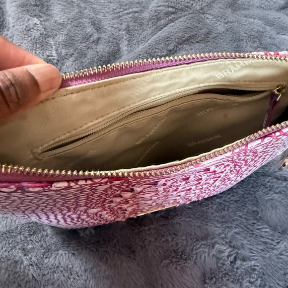 Brahmin Pink Crocodile Embossed Shoulder Bag Set - Picture 12 of 12